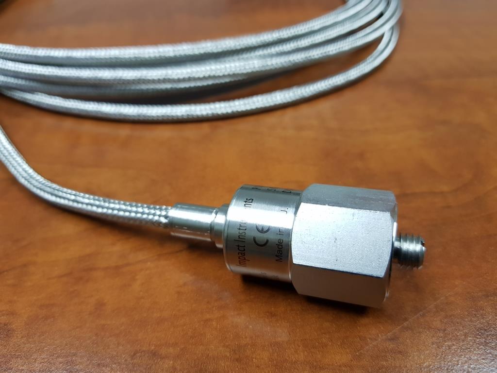 Vibration sensor with integral braid and M8 stud added cmp